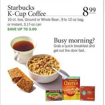 Publix Starbucks K-cup Coffee offer