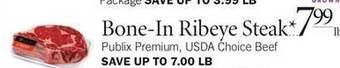Publix Bone-in Ribeye Steak offer
