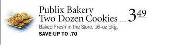 Publix Publix Bakery Two Dozen Cookies offer