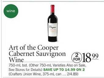 Publix Art Of The Cooper Cabernet Sauvignon Wine offer