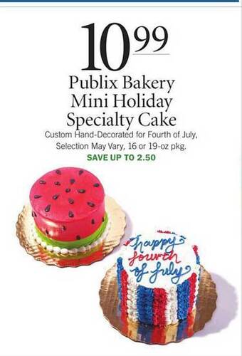 Publix Publix Bakery Mini Holiday Specialty Cake offer