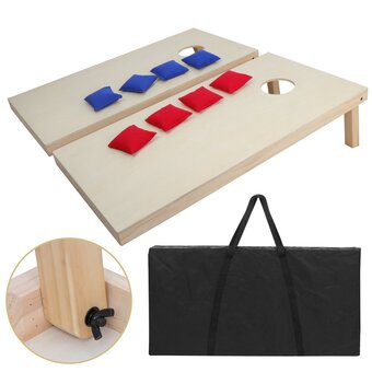 Walmart 3ft X 2 ft Cornhole Bean Bag Toss Game Set Solid Wood W/Carrying Case offer