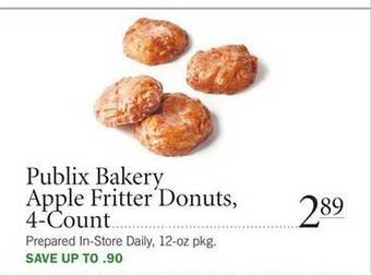Publix Publix Bakery Apple Fritter Donuts, 4-count offer