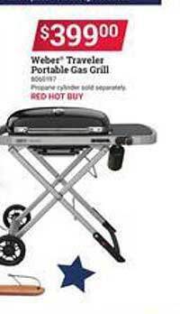 Ace Hardware Weber Traveler Portable Gas Grill offer