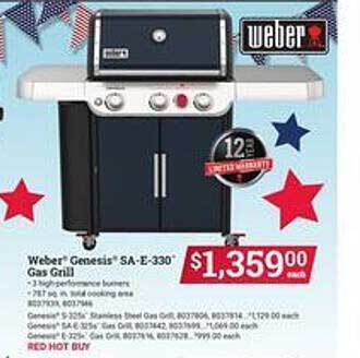 Ace Hardware Weber Genesis Sa-e-330 Gas Grill offer