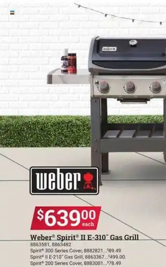Ace Hardware Weber Spritit Ii E-310 Gas Grill offer