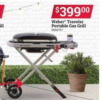 Ace Hardware Weber Traveler Portable Gas Grill offer