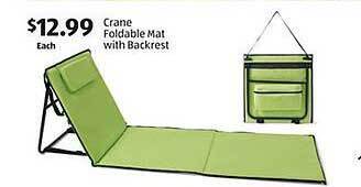 Aldi Crane Foldable Mat With Backrest offer