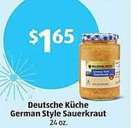 Aldi Deutsche Küche German Style Sauerkraut offer