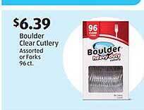 Aldi Boulder Clear Cutlery Assorted Or Forks offer