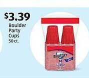 Aldi Boulder Party Cups offer