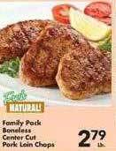 Fairplay Family Pack Boneless Center Cut Pork Loin Chops offer