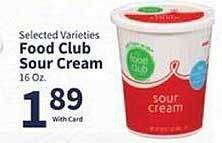 Food City Food Club Sour Cream offer