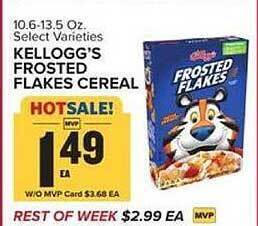 Food Lion Kellogg's Frosted Flakes Cereal offer