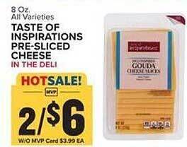 Food Lion Taste Of Inspirations Pre-sliced Cheese offer