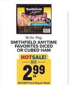 Food Lion Smithfield Anytime Favorites Diced Or Cubed Ham offer