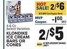 Food Lion Klondike Ice Cream Bars Or Cones offer