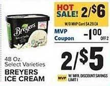 Food Lion Breyers Ice Cream offer
