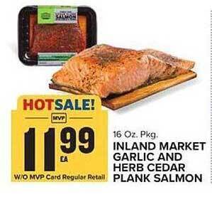 Food Lion Inland Market Garlic And Herb Cedar Plank Salmon offer