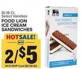 Food Lion Food Lion Ice Cream Sandwiches offer