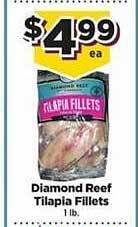 Food Town Store Diamond Reef Tilapia Fillets offer