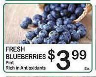 Foodland Fresh Blueberries offer