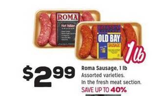 Grocery Outlet Roma Sausage 1 Lb offer