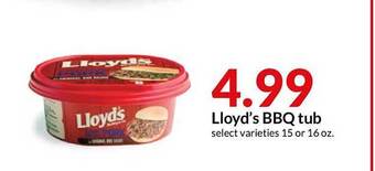 Hy-Vee Lloyd's Bbq Tub offer