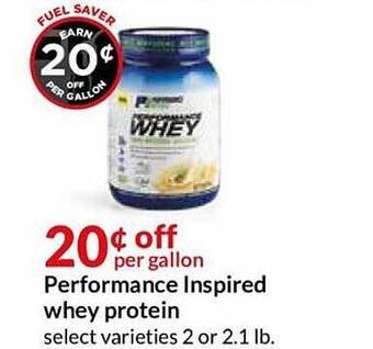 Hy-Vee Performance Inspired Whey Protein offer