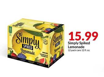 Hy-Vee Simply Spiked Lemonade offer