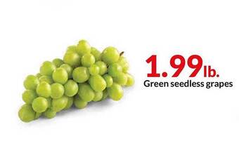 Hy-Vee Green Seedless Grapes offer