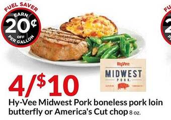 Hy-Vee Hy-Vee Midwest Pork Boneless Pork Loin Butterfly Or America's Cut Chop offer
