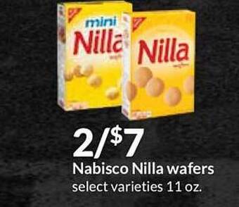 Hy-Vee Nabisco Nilla Wafers offer