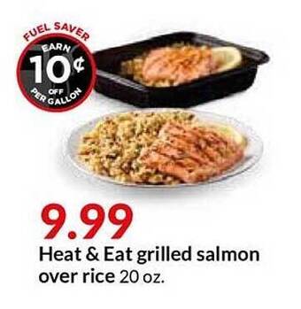 Hy-Vee Heat & Eat Grilled Salmon Over Rice offer