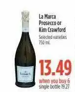 Nob Hill La Marca Prosecco Or Kim Crawford offer
