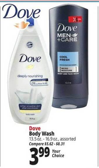 Ocean State Job Lot Dove Body Wash offer