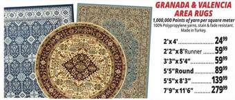 Ocean State Job Lot Granada & Valencia Area Rugs offer