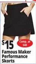 Ocean State Job Lot Famous Maker Performance Skorts offer