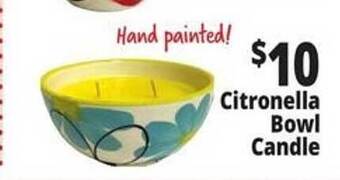 Ocean State Job Lot Citronella Bowl Candle offer