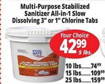 Ocean State Job Lot Multi-purpose Stabilized Sanitizer All-in-1 Slow Dissolving 3 offer
