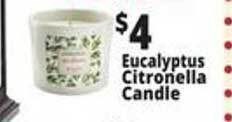 Ocean State Job Lot Eucalyptus Citronella Candle offer