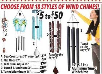 Ocean State Job Lot Wind Chimes offer