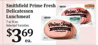 Rosauers Smithfield Prime Fresh Delicatessen Lunchmeat offer