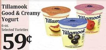 Rosauers Tillamook Good & Creamy Yogurt offer