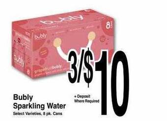 Super Saver Bubly Sparkling Water offer
