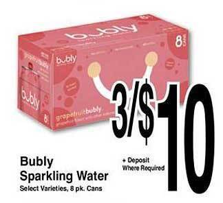 Superior Grocers Bubly Sparkling Water offer