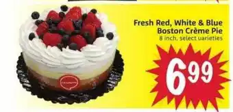 Foodmaxx Fresh Red, White & Blue Boston Crème Pie offer
