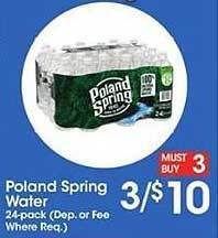 Price Rite Poland Spring Water offer