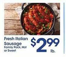 Price Rite Fresh Italian Sausage offer