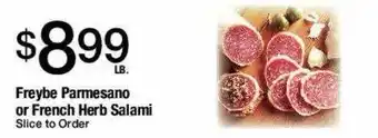 Jons International Freybe Parmesano Or Frech Herb Salami offer